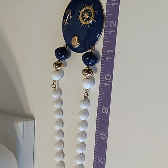 Lot of two Blue and white costume neckless - Picture 7 of 10
